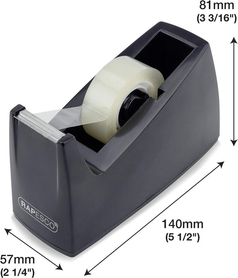 Small Tape Dispenser - RAPESCO 300 Core Black | ROPRPTD30BK